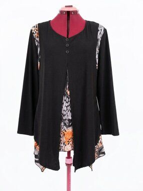 TODAY'S DESIGNER - 2-in-1 Mock Cardigan Tunic & Mini Dress - Large